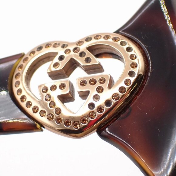 GUCCI Heart Logo Folding Sunglasses GG3548/S Eye Wear Plastic Metal BN 60RL544